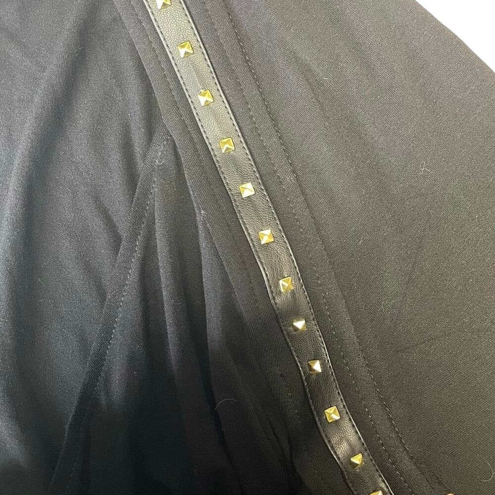 CARMEN by Carmen Marc Valvo dress black sexy studded mobwife MSRP $128 size L - Picture 5 of 5
